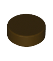 LEGO - Tegel, rond 1 x 1 - Dark Brown | N - Thumbnail
