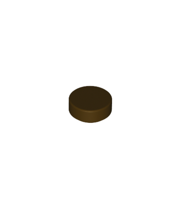 LEGO - Tegel, rond 1 x 1 - Dark Brown | N