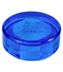 LEGO - Tegel, rond 1 x 1 - Trans-Dark Blue | N - Thumbnail