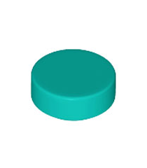 LEGO - Tegel, rond 1 x 1 - Dark Turquoise | N - Thumbnail