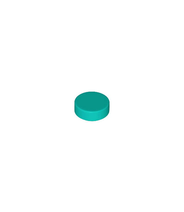 LEGO - Tegel, rond 1 x 1 - Dark Turquoise | N