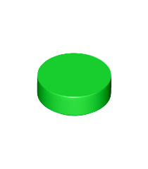 LEGO - Tegel, rond 1 x 1 - Bright Green | N - Thumbnail