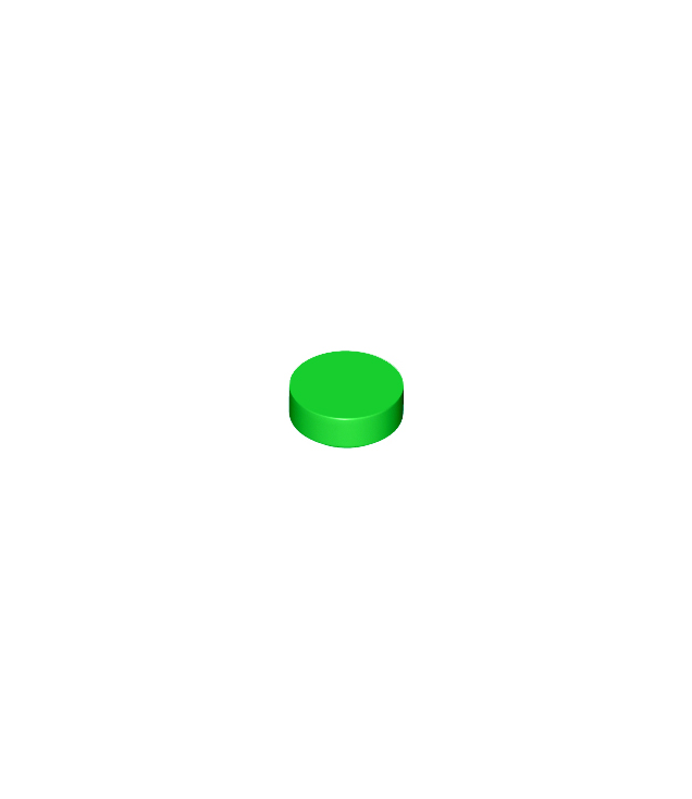 LEGO - Tegel, rond 1 x 1 - Bright Green | N