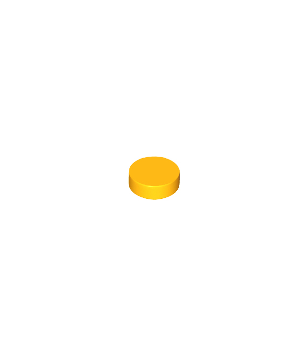 LEGO - Tegel, rond 1 x 1 - Bright Light Orange | N