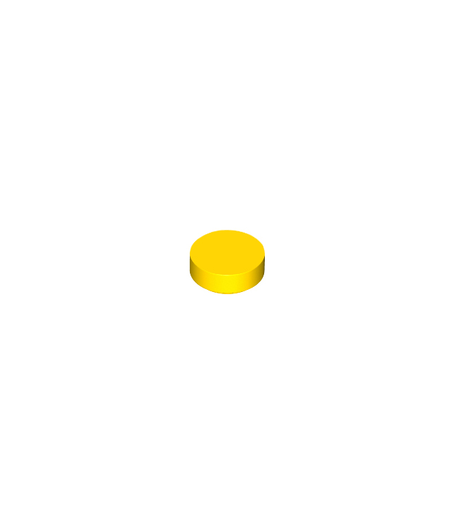 LEGO - Tegel, rond 1 x 1 - Yellow | N