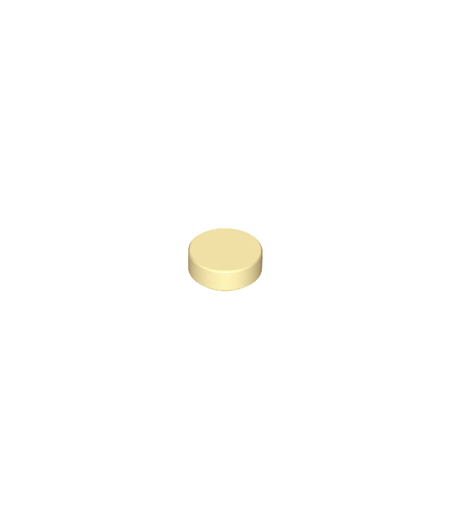 LEGO - Tegel, rond 1 x 1 - Tan | N