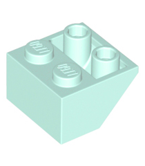 LEGO - Helling, omgekeerd 45 graden 2 x 2 met vlakke onderpen - Light Aqua | N - Thumbnail