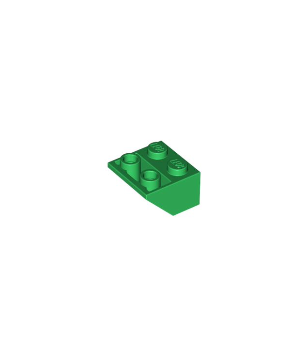 LEGO - Helling, omgekeerd 45 graden 2 x 2 met vlakke onderpen - Green | N