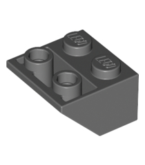 LEGO - Helling, omgekeerd 45 graden 2 x 2 met vlakke onderpen - Dark Bluish Gray | N - Thumbnail