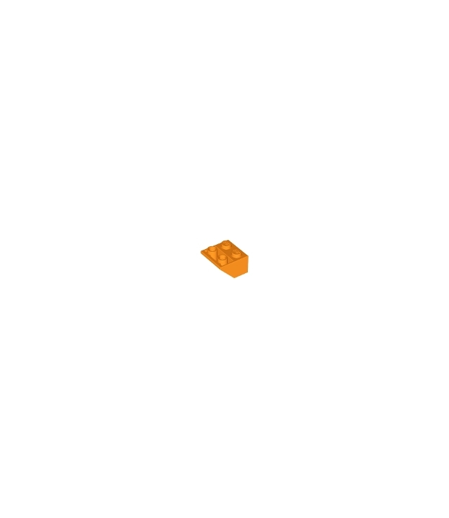 LEGO - Helling, omgekeerd 45 graden 2 x 2 met vlakke onderpen - Orange | N