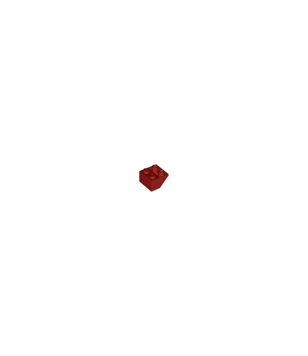LEGO - Helling, omgekeerd 45 graden 2 x 2 met vlakke onderpen - Dark Red | N