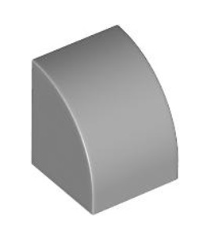 LEGO - Helling, gebogen 1 x 1 - Light Bluish Gray | N - Thumbnail