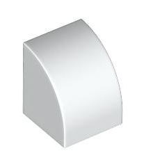 LEGO - Helling, gebogen 1 x 1 - White | N - Thumbnail