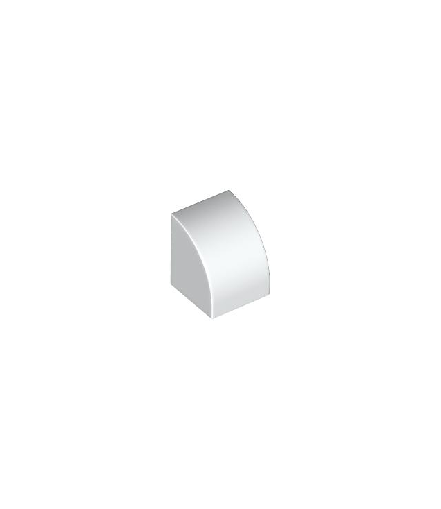 LEGO - Helling, gebogen 1 x 1 - White | N