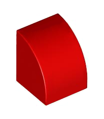 LEGO - Helling, gebogen 1 x 1 - Red | N - Thumbnail
