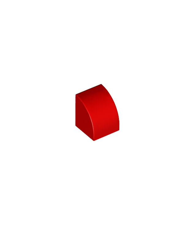LEGO - Helling, gebogen 1 x 1 - Red | N