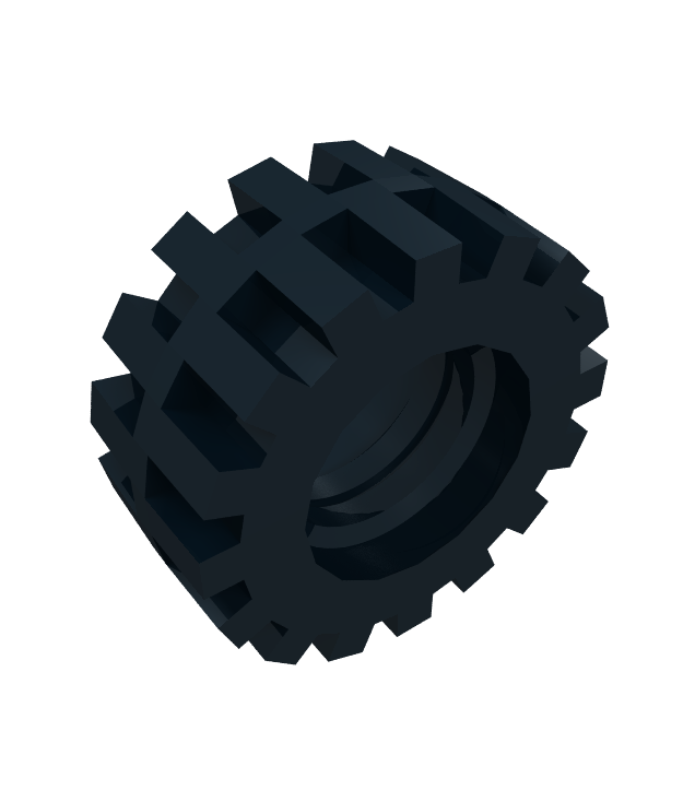 LEGO - Band Ø15 x 6 mm met offsetprofiel – smal, met ring rond midden - Black | N
