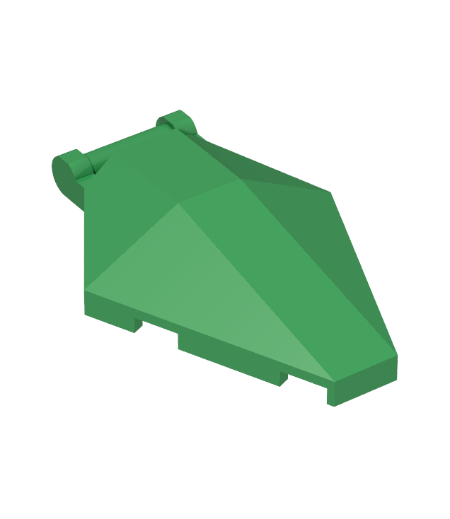 LEGO - Voorruit 6 x 4 x 1 zeshoekig met staaf-handgreep - Green | N