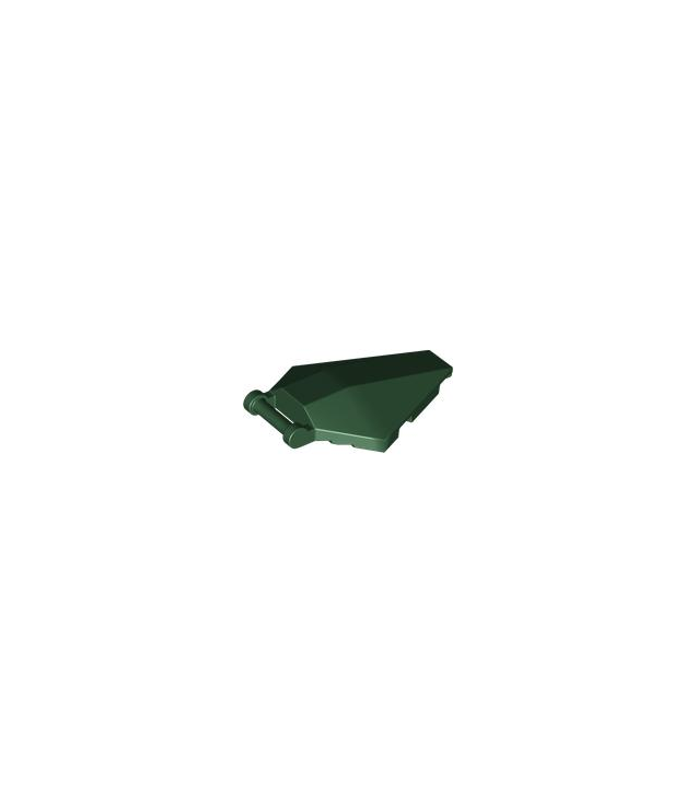 LEGO - Voorruit 6 x 4 x 1 zeshoekig met staaf-handgreep - Dark Green | N