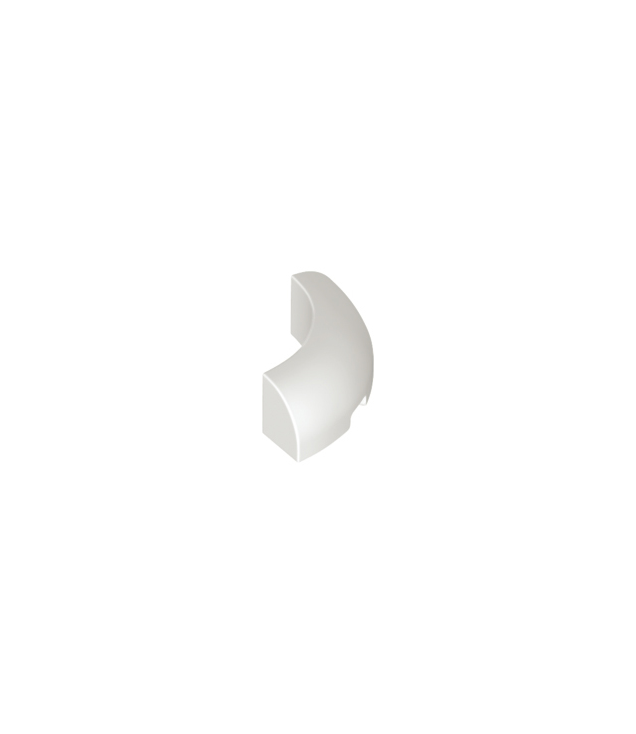 LEGO - Steen, ronde hoek 3 x 3 x 1 zonder noppen - White | N