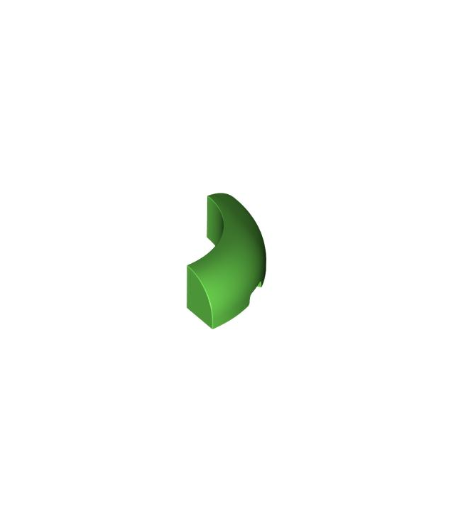 LEGO - Steen, ronde hoek 3 x 3 x 1 zonder noppen - Bright Green | N