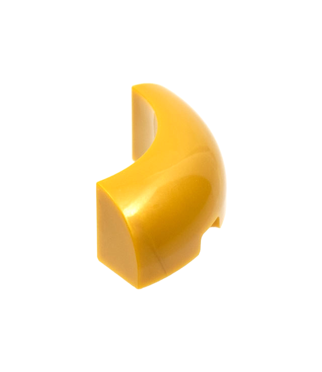 LEGO - Steen, ronde hoek 3 x 3 x 1 zonder noppen - Pearl Gold | N