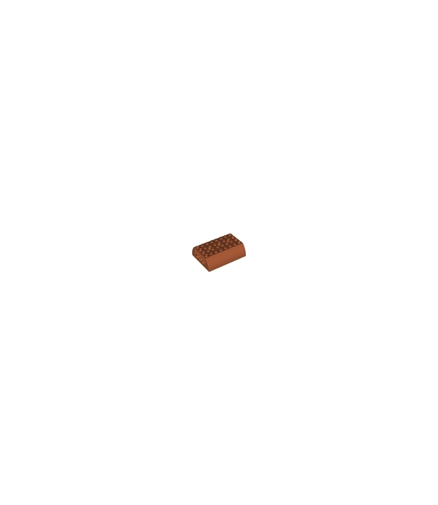 LEGO - Helling, gebogen 6 x 8 x 2 dubbel - Dark Orange | N