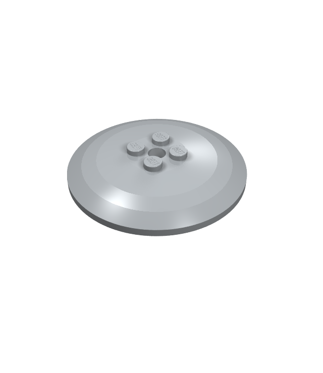 LEGO - Schotel 6 x 6 omgekeerd (radar) met vaste noppen - Light Bluish Gray | N