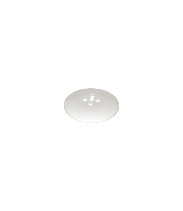 LEGO - Schotel 6 x 6 omgekeerd (radar) met vaste noppen - White | N
