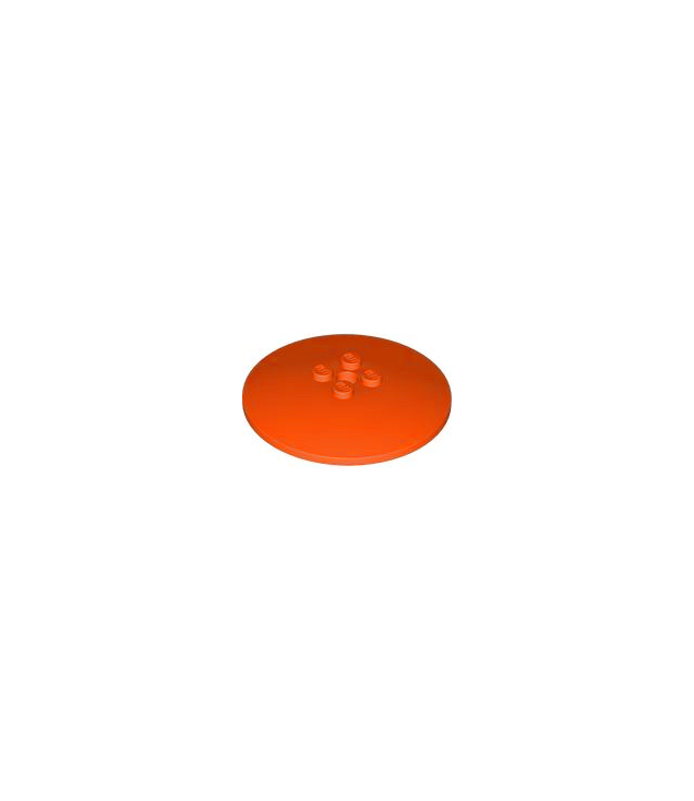 LEGO - Schotel 6 x 6 omgekeerd (radar) met vaste noppen - Reddish Orange | N