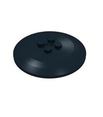 LEGO - Schotel 6 x 6 omgekeerd (radar) met vaste noppen - Black | N - Thumbnail