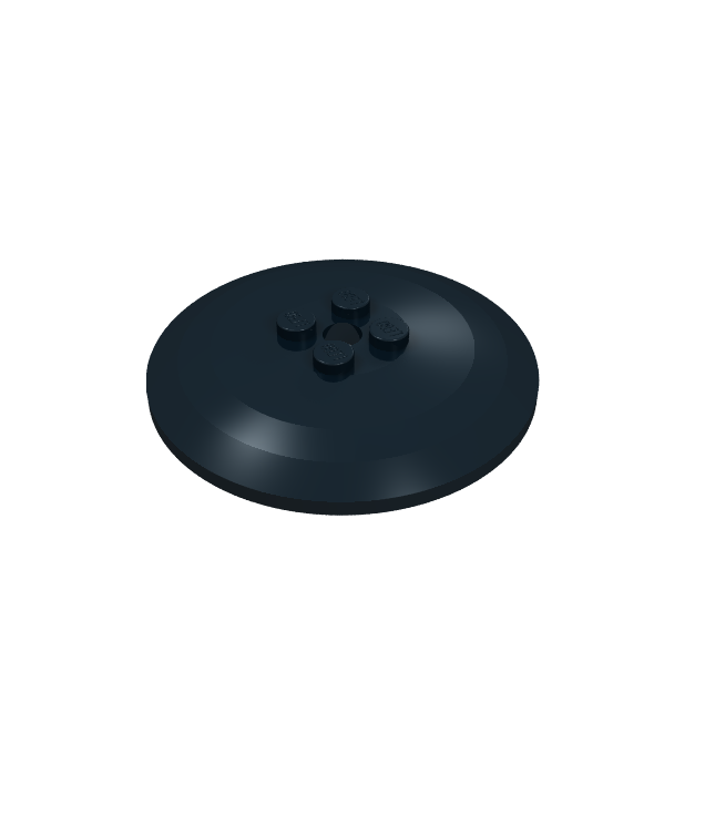 LEGO - Schotel 6 x 6 omgekeerd (radar) met vaste noppen - Black | N