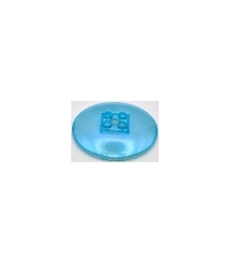 LEGO - Schotel 6 x 6 omgekeerd (radar) met vaste noppen - Satin Trans-Light Blue | N - Thumbnail