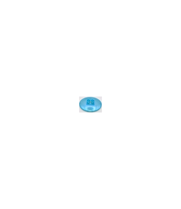 LEGO - Schotel 6 x 6 omgekeerd (radar) met vaste noppen - Satin Trans-Light Blue | N