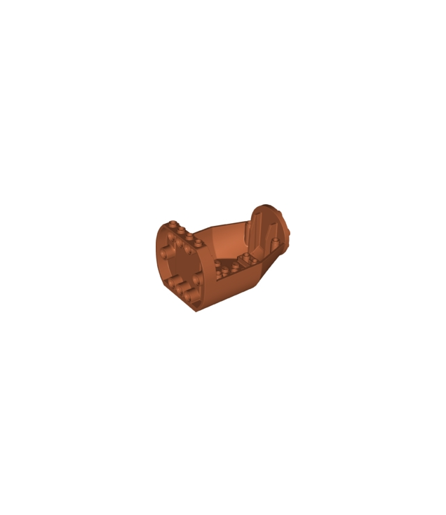 LEGO - Cockpit 9 x 6 x 4⅓, taps toelopend met noppen aan voorzijde - Dark Orange | N