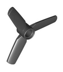 LEGO - Propeller met 3 bladen Ø5 - Black | N - Thumbnail