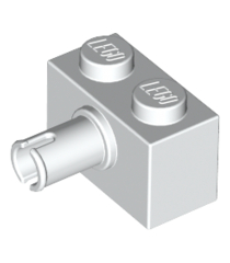 LEGO - Steen, gemodificeerd 1 x 2 met pen - White | N - Thumbnail