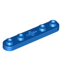 LEGO - Technic, plaat 1 x 5 met gladde uiteinden, 4 noppen en centraal as-gat - Blue | N - Thumbnail