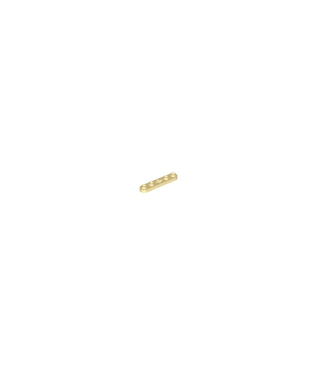 LEGO - Technic, plaat 1 x 5 met gladde uiteinden, 4 noppen en centraal as-gat - Tan | N