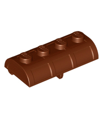 LEGO - Container, schatkistdeksel gebogen met dik scharnier - Reddish Brown | N - Thumbnail