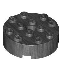 LEGO - Steen, rond 4 x 4 met gat - Pearl Dark Gray | N - Thumbnail