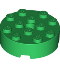 LEGO - Steen, rond 4 x 4 met gat - Green | N - Thumbnail