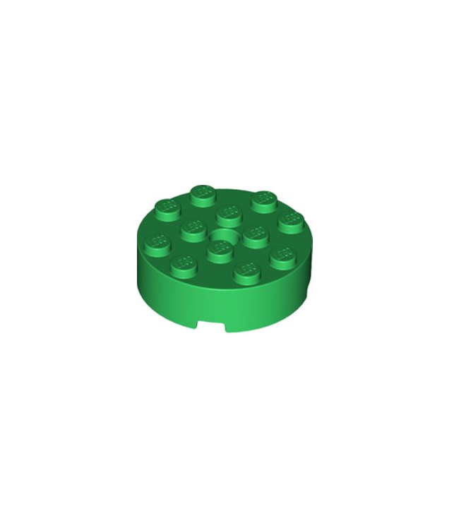 LEGO - Steen, rond 4 x 4 met gat - Green | N