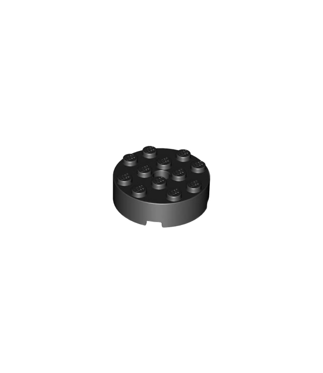 LEGO - Steen, rond 4 x 4 met gat - Black | N