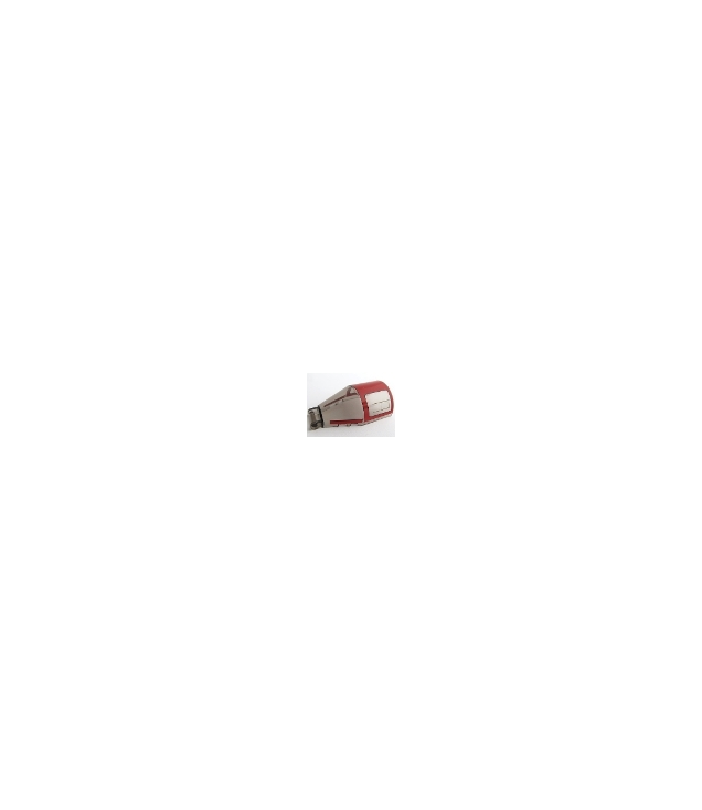 LEGO - Voorruit 6 x 4 x 2 rond met staaf-handgreep en rood dak met strepenpatroon - Trans-Brown | N