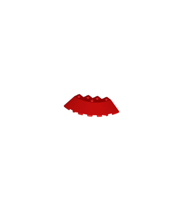 LEGO - Steen, ronde hoek 6 x 6 met helling 33-rand en facetuitsparing - Red | N