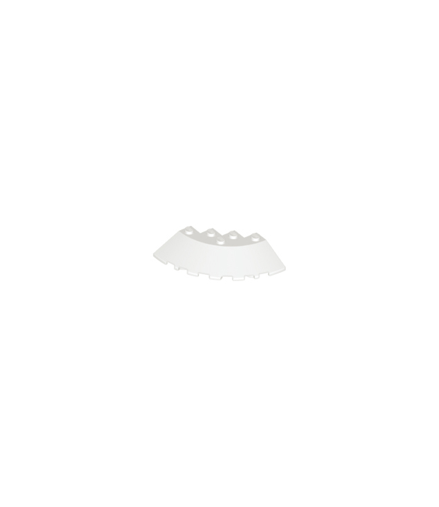 LEGO - Steen, ronde hoek 6 x 6 met helling 33-rand en facetuitsparing - White | N