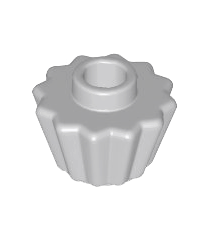 LEGO - Minifiguur-accessoire, cupcakevorm met vlakke bovenkant - Light Bluish Gray | N - Thumbnail