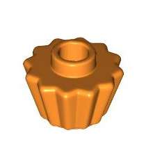 LEGO - Minifiguur-accessoire, cupcakevorm met vlakke bovenkant - Orange | N - Thumbnail