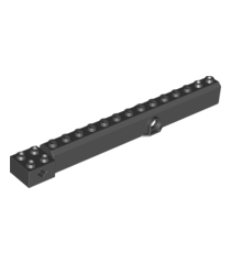 LEGO - Kraanarm buitenzijde, breed met pen-gat in het midden - Black | N - Thumbnail